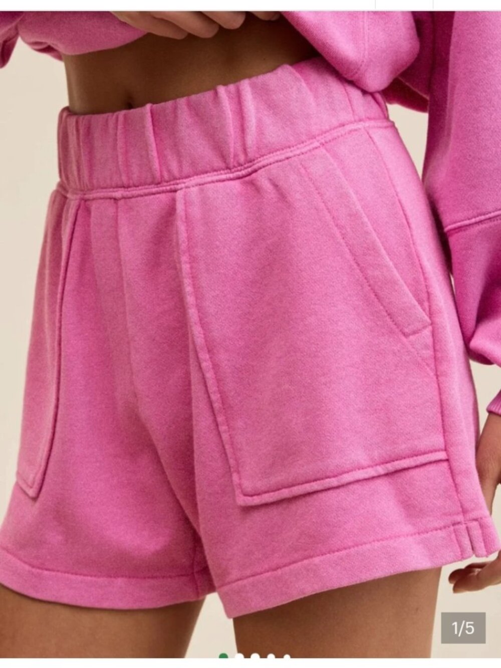🆕️NWT Aerie Go-To Fleece Short in 'Hot Fuchsia', Size Small